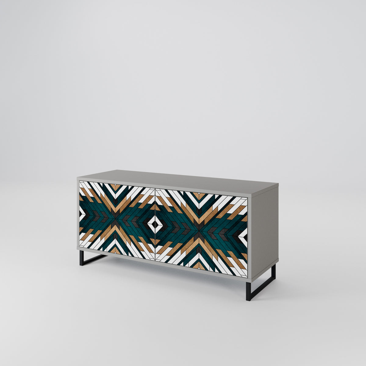 ARTISTIC GEOMETRY Kompaktní dvoudveřový TV stolek
