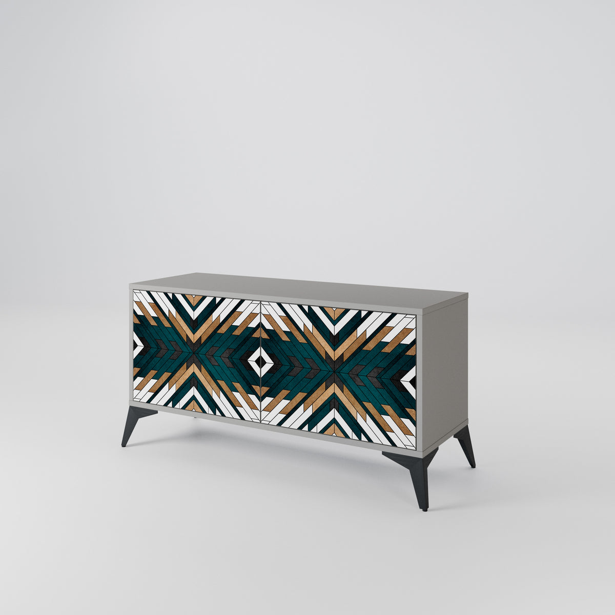 ARTISTIC GEOMETRY Kompaktní dvoudveřový TV stolek