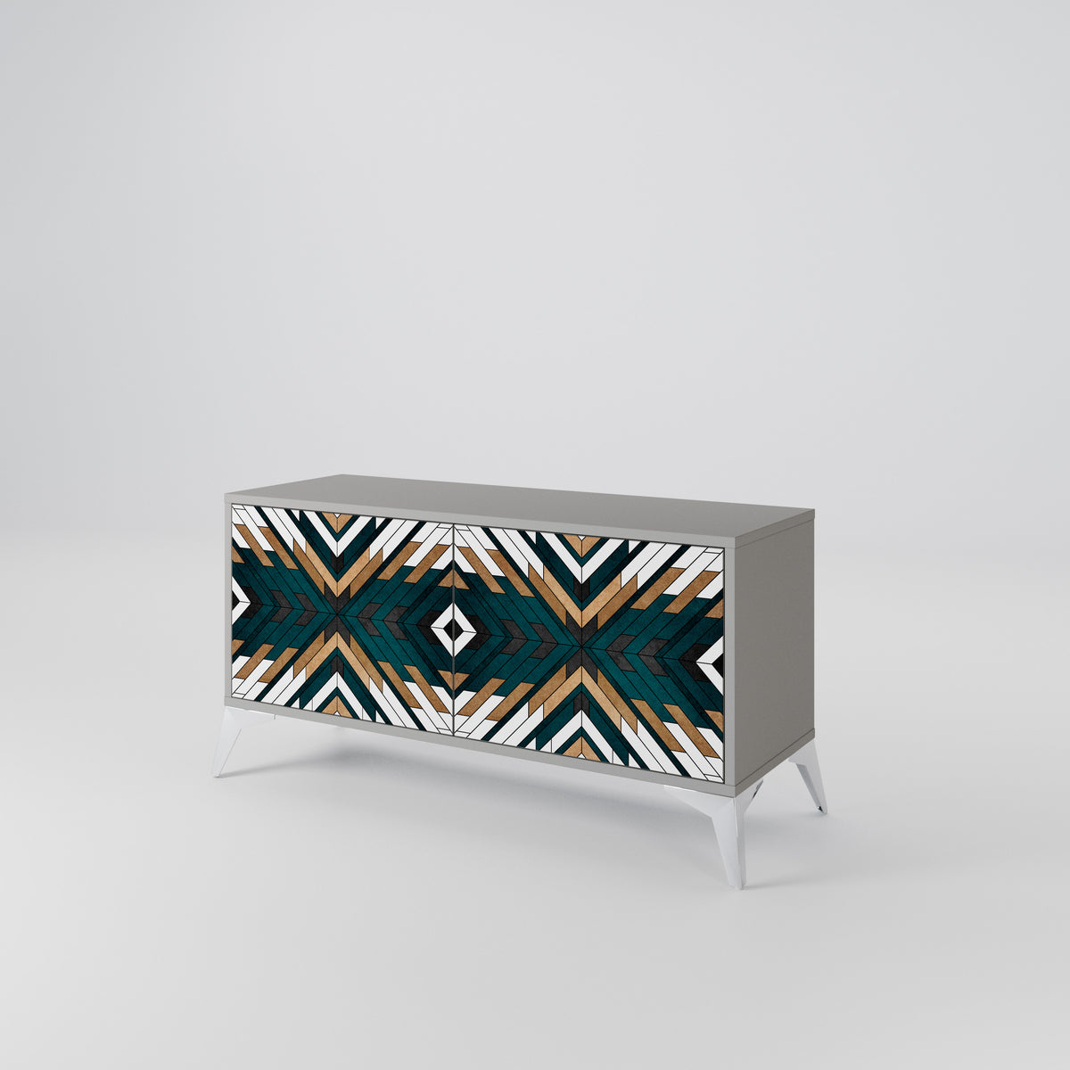 ARTISTIC GEOMETRY Kompaktní dvoudveřový TV stolek