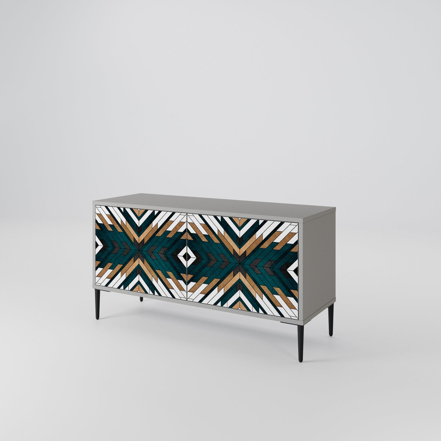 ARTISTIC GEOMETRY Kompaktní dvoudveřový TV stolek