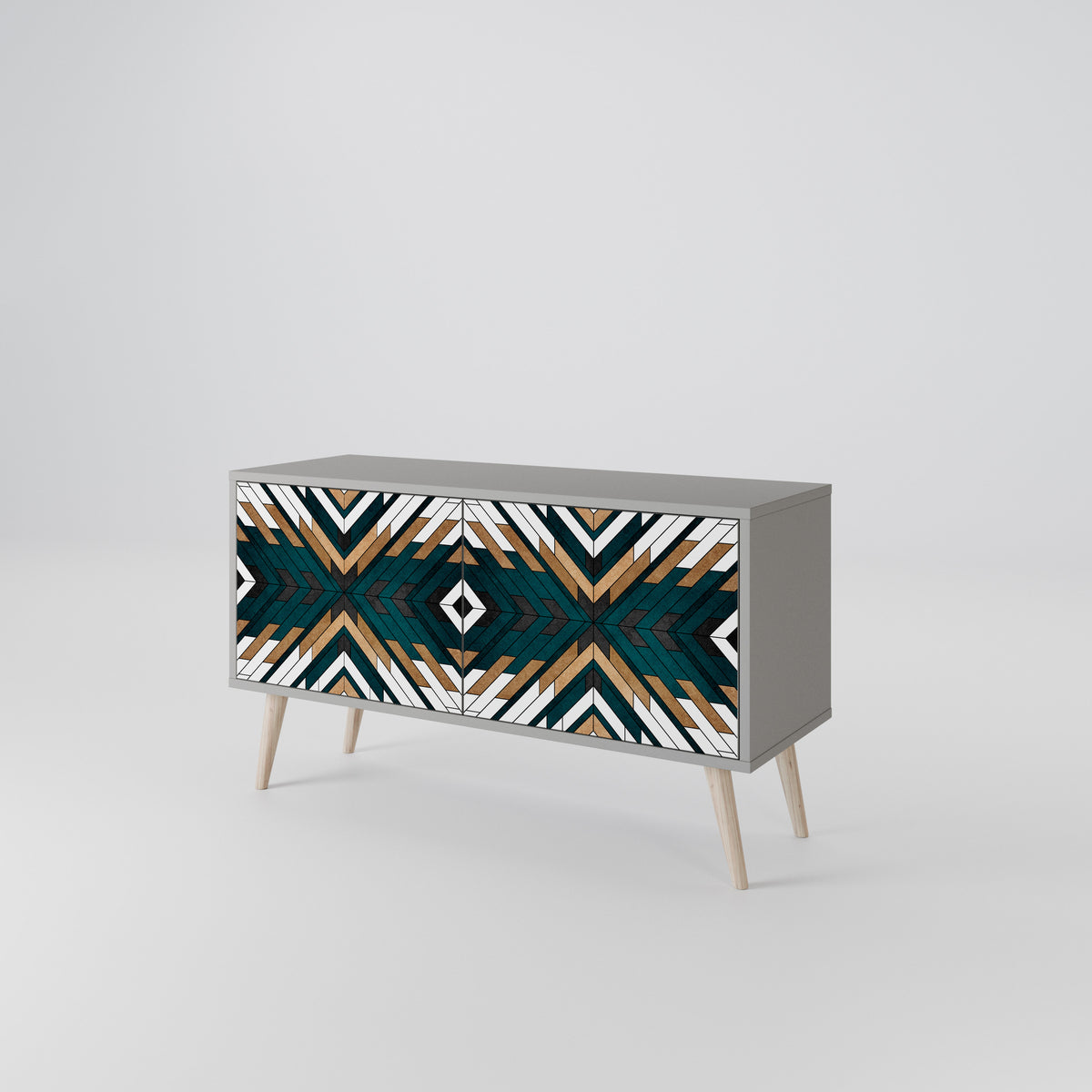 ARTISTIC GEOMETRY Kompaktní dvoudveřový TV stolek