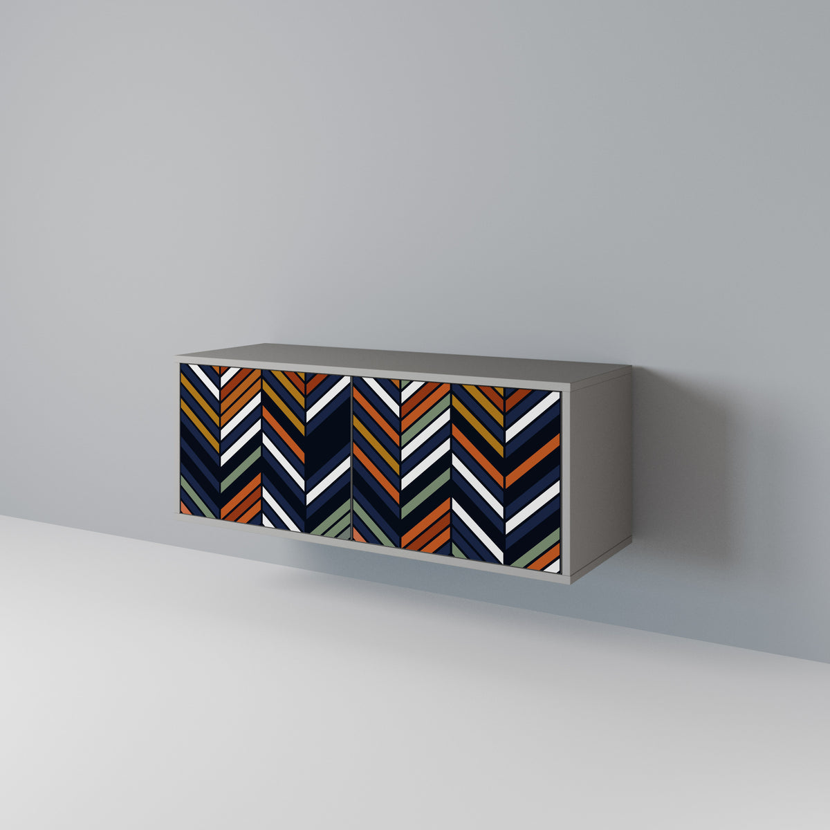 VIBRANT PATCHWORK Kompaktní dvoudveřový TV stolek