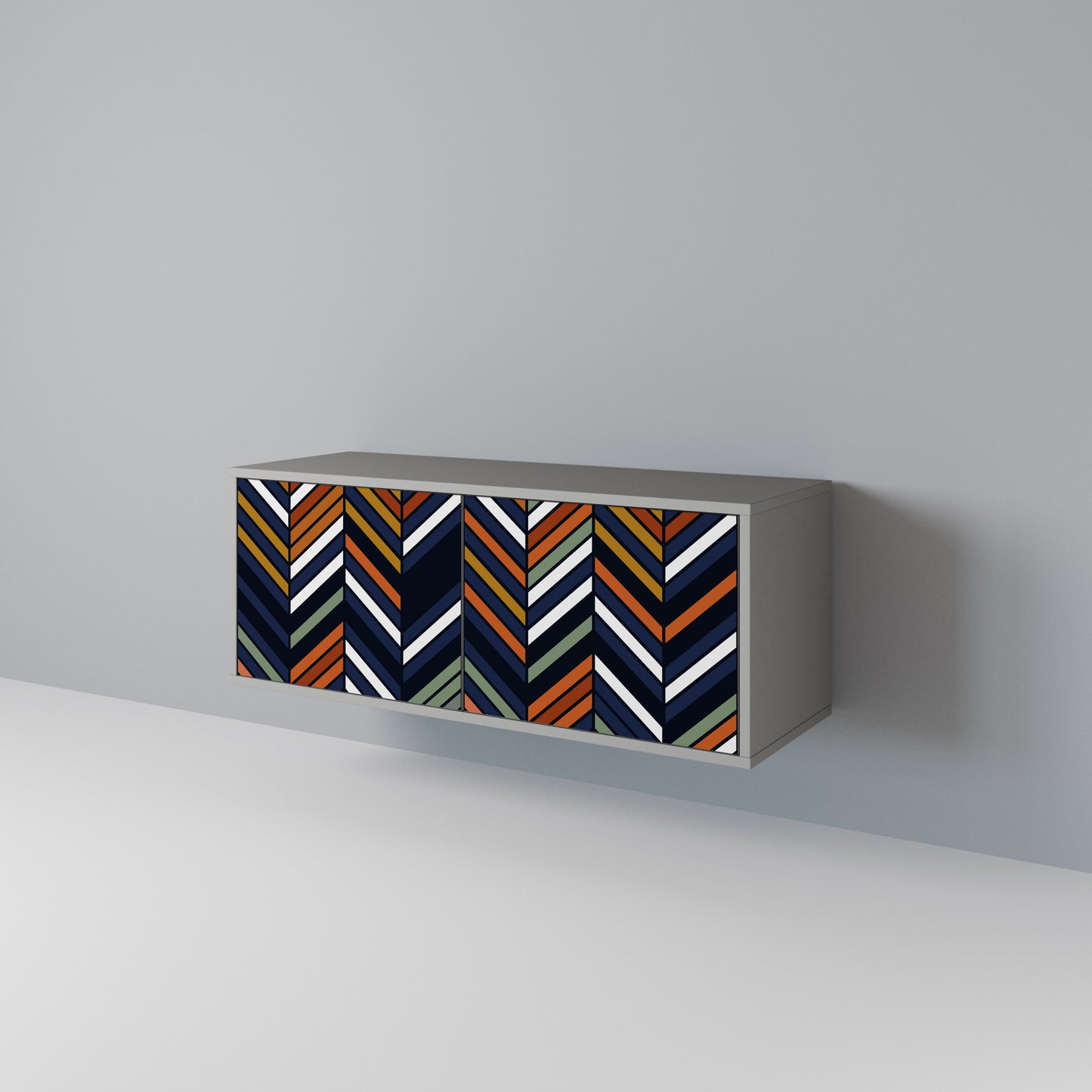 VIBRANT PATCHWORK Kompaktní dvoudveřový TV stolek