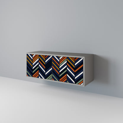 VIBRANT PATCHWORK Kompaktní dvoudveřový TV stolek