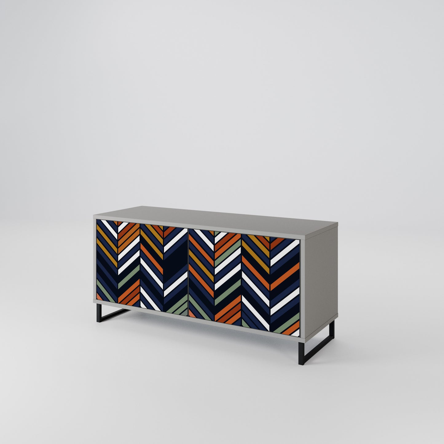 VIBRANT PATCHWORK Kompaktní dvoudveřový TV stolek