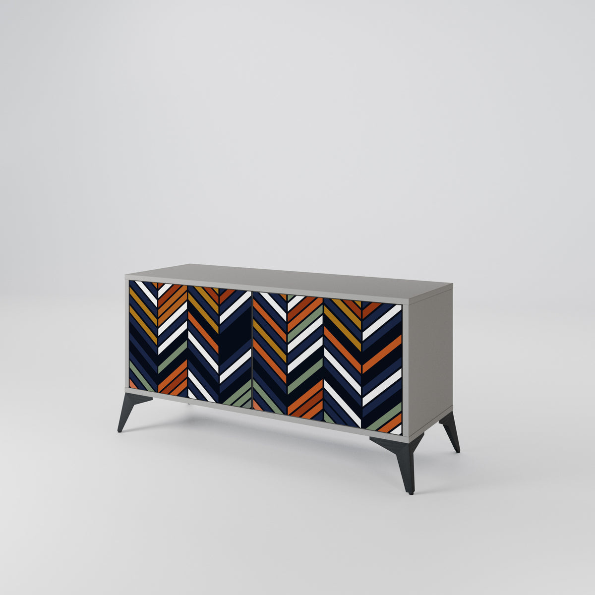 VIBRANT PATCHWORK Kompaktní dvoudveřový TV stolek