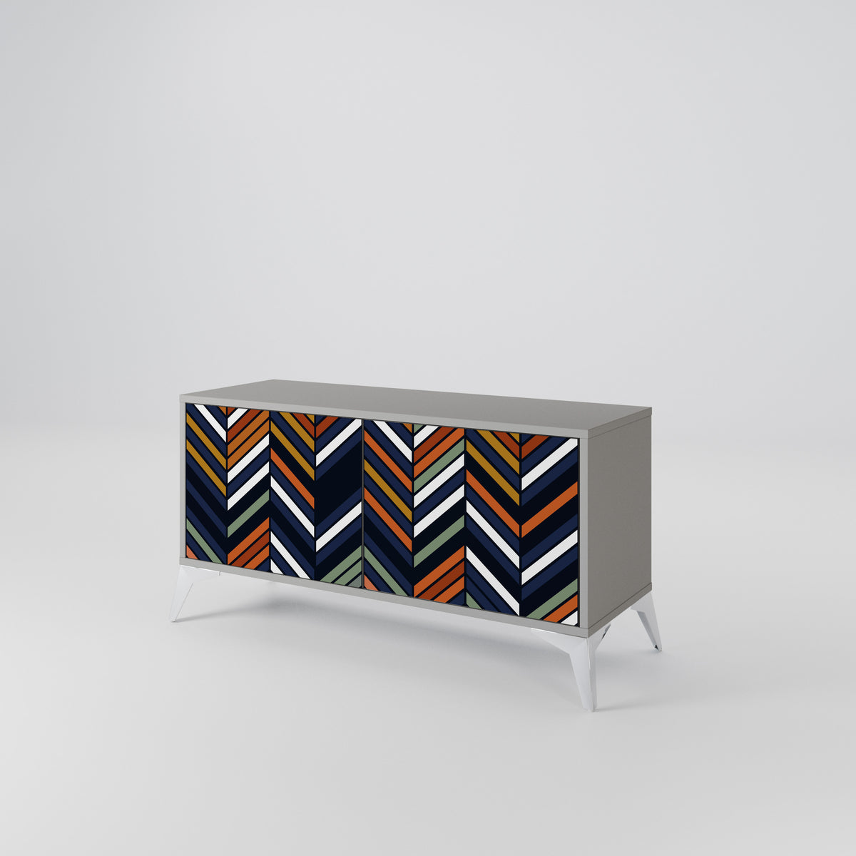 VIBRANT PATCHWORK Kompaktní dvoudveřový TV stolek