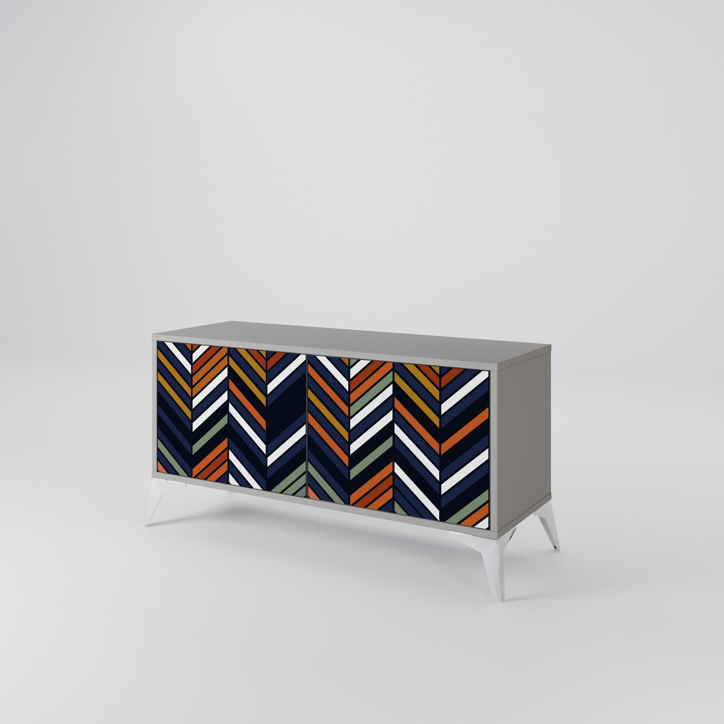 VIBRANT PATCHWORK Kompaktní dvoudveřový TV stolek