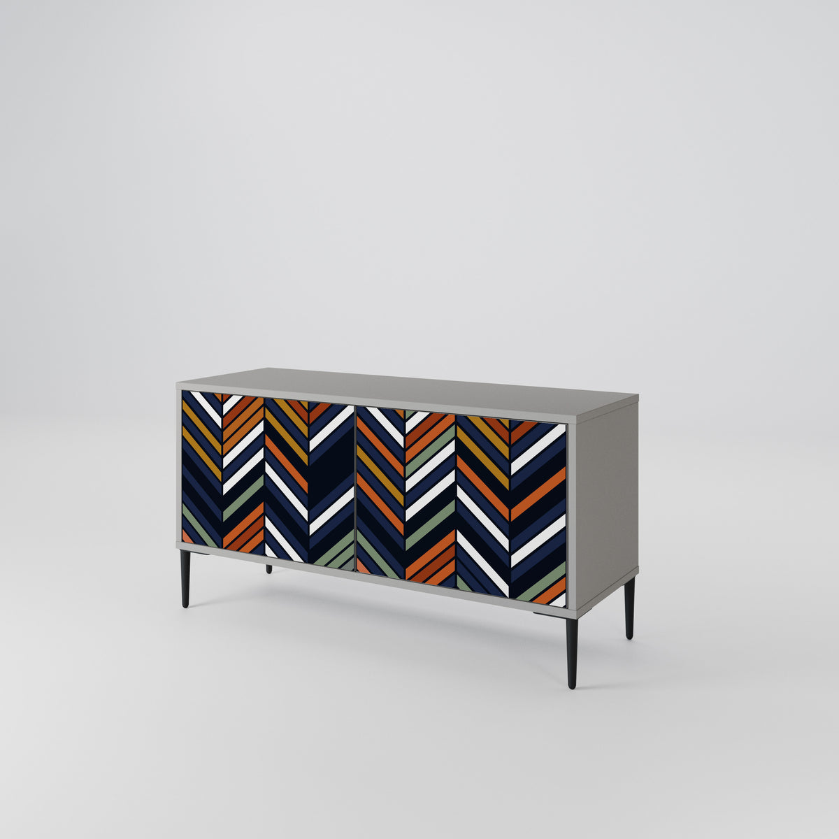 VIBRANT PATCHWORK Kompaktní dvoudveřový TV stolek
