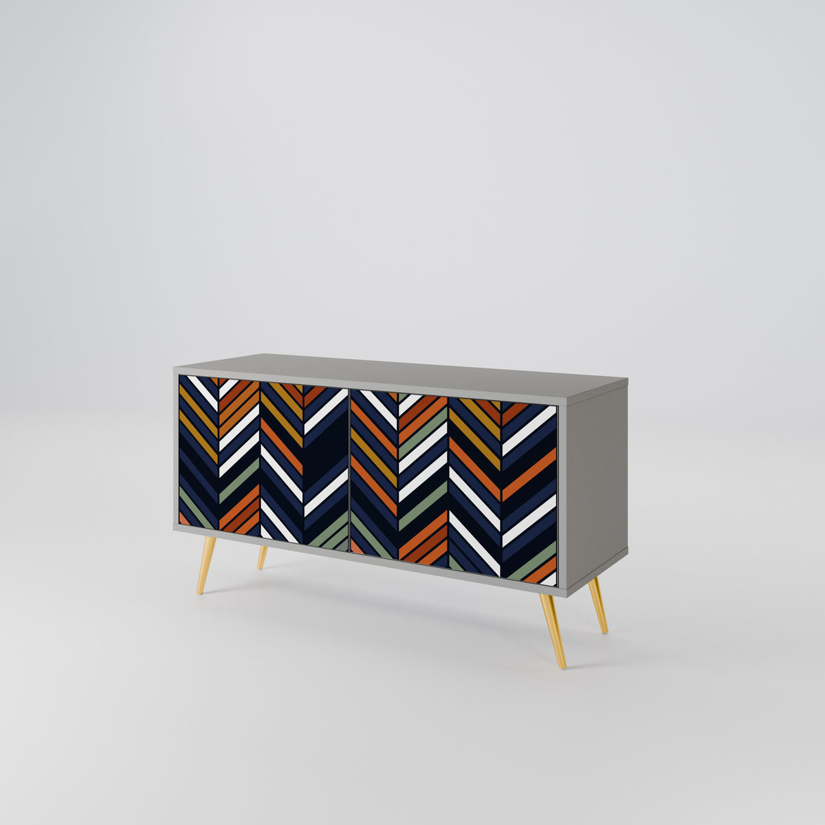 VIBRANT PATCHWORK Kompaktní dvoudveřový TV stolek