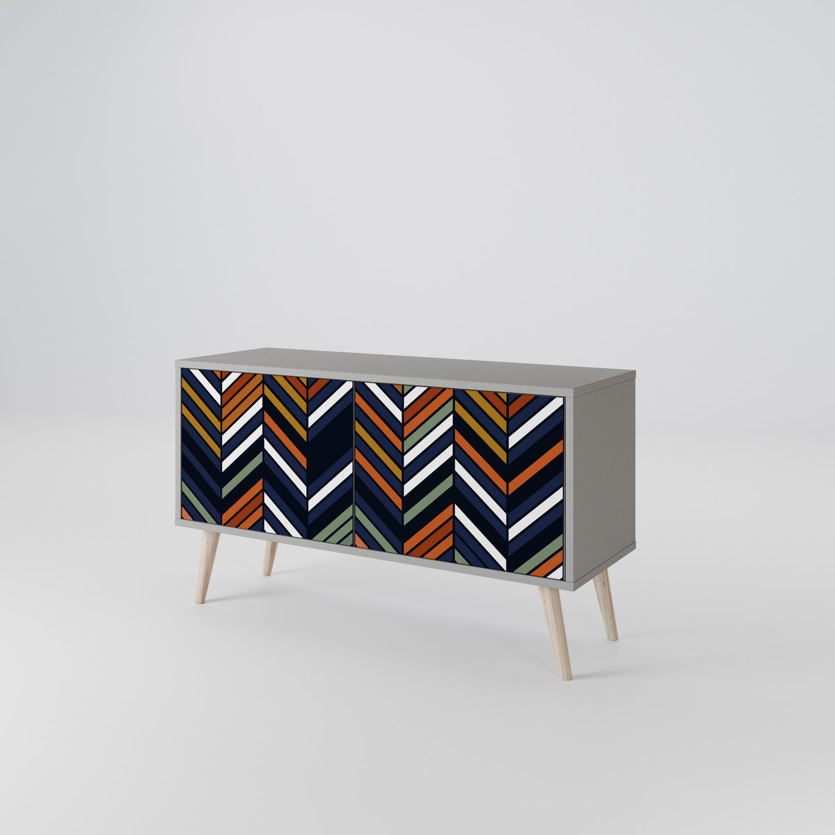 VIBRANT PATCHWORK Kompaktní dvoudveřový TV stolek