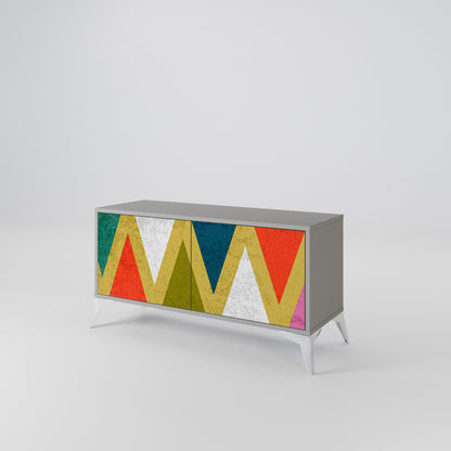 COLORFUL TRIANGLES Kompaktní dvoudveřový TV stolek