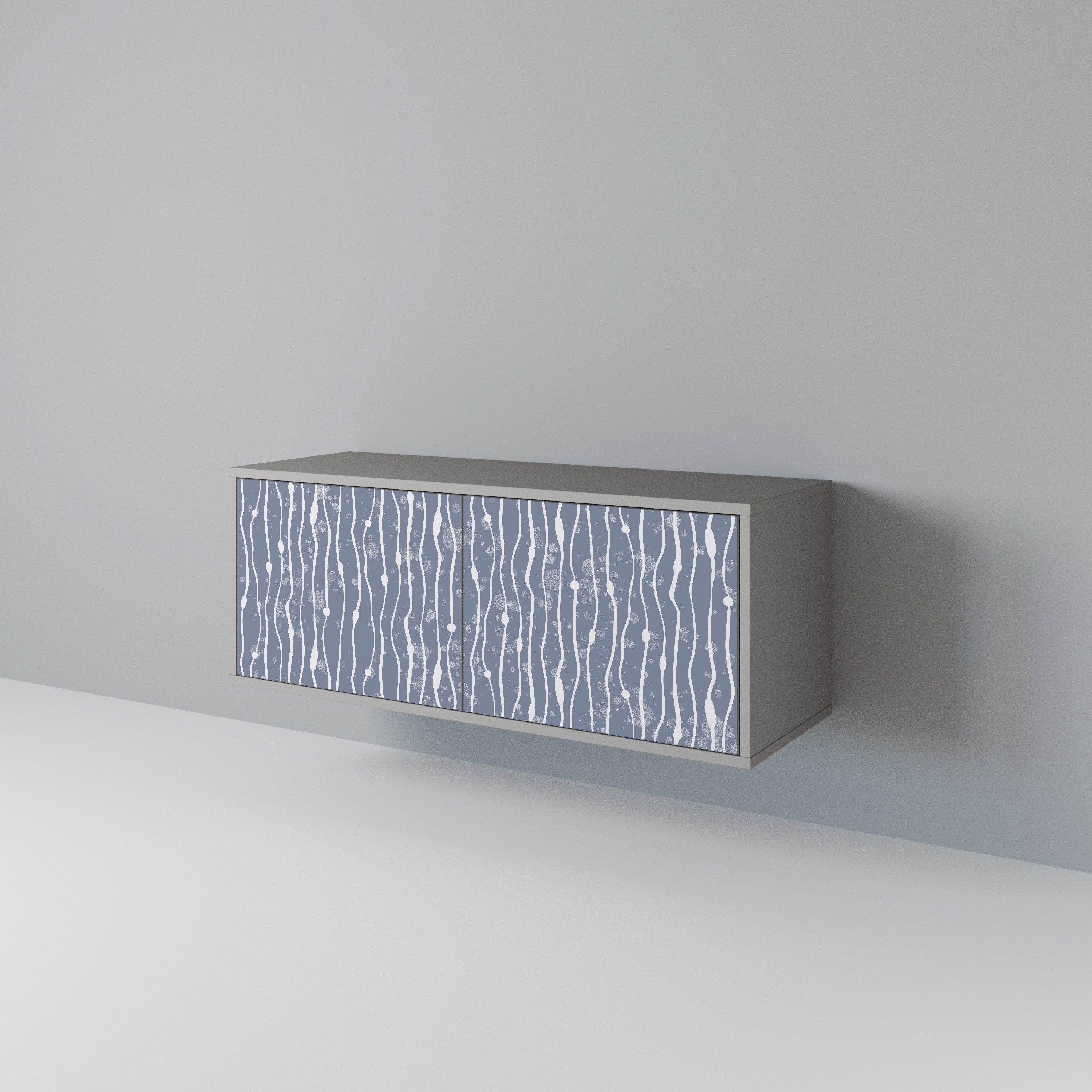 GRAPHITE RAIN Kompaktní dvoudveřový TV stolek