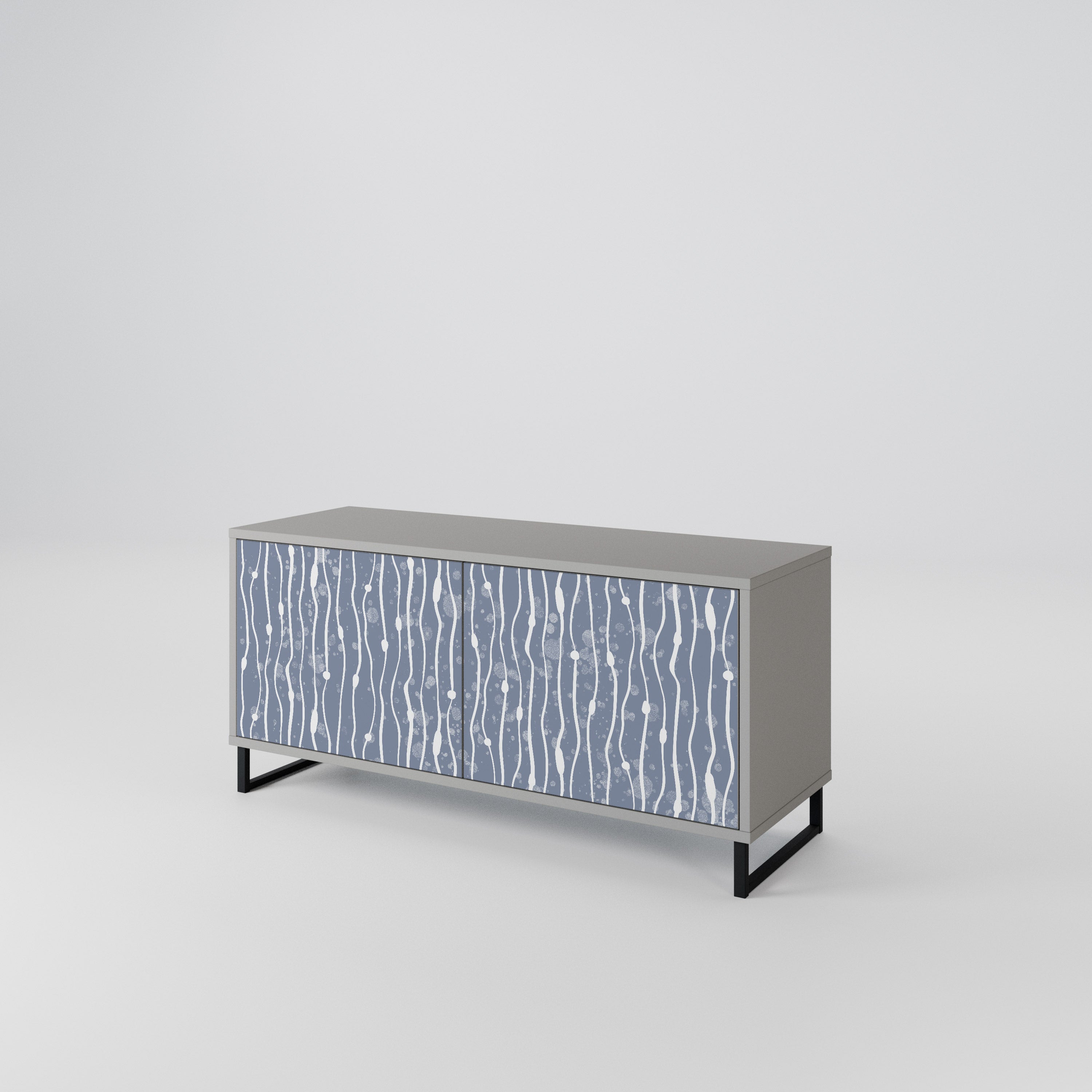 GRAPHITE RAIN Kompaktní dvoudveřový TV stolek