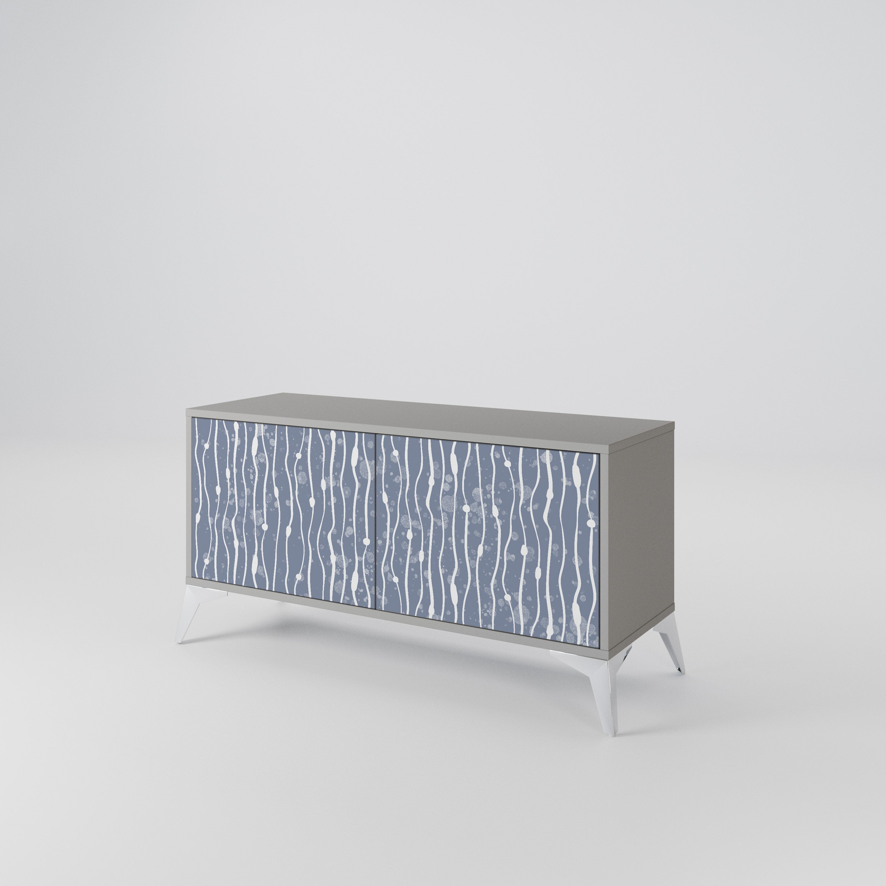 GRAPHITE RAIN Kompaktní dvoudveřový TV stolek