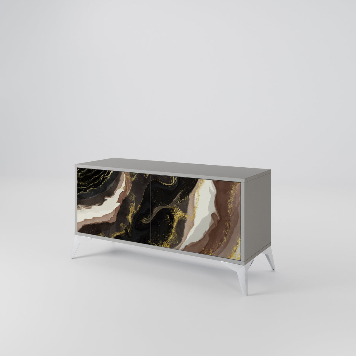 GOLD DUST Kompaktní dvoudveřový TV stolek