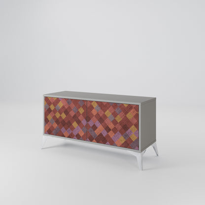 PAINTED SQUARES Kompaktní dvoudveřový TV stolek
