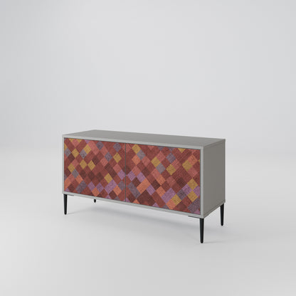 PAINTED SQUARES Kompaktní dvoudveřový TV stolek