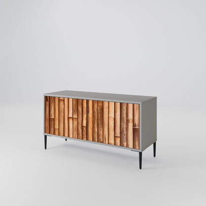 NATURAL WOOD Kompaktní dvoudveřový TV stolek