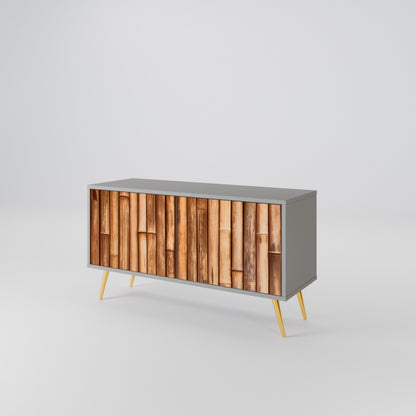 NATURAL WOOD Kompaktní dvoudveřový TV stolek