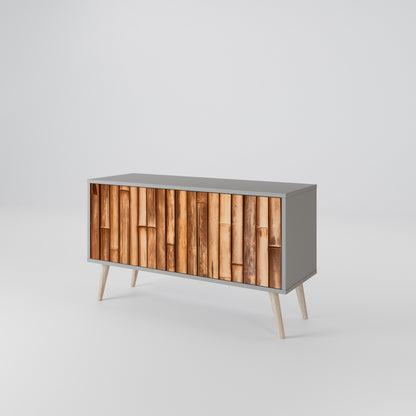 NATURAL WOOD Kompaktní dvoudveřový TV stolek