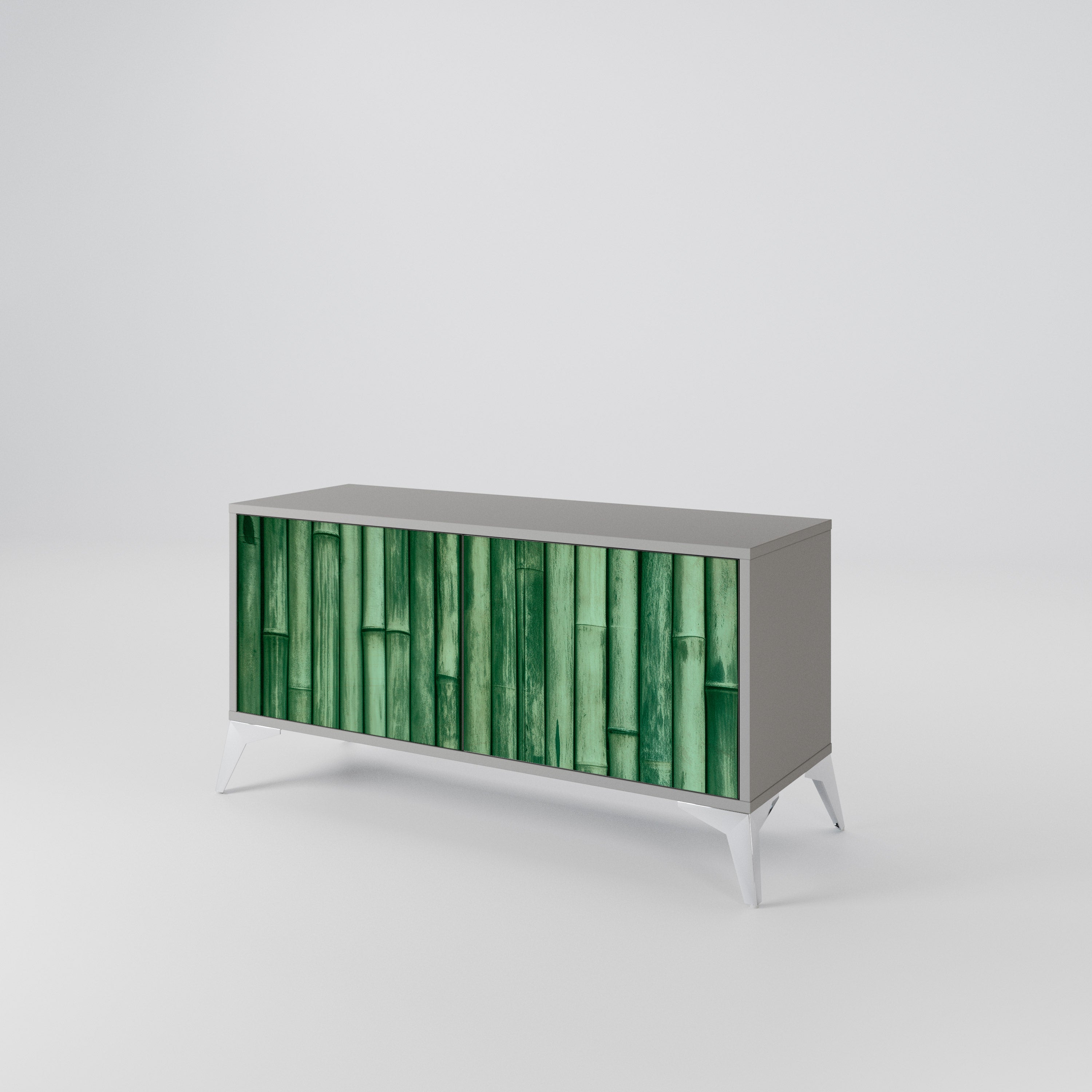 NATURAL GREEN Kompaktní dvoudveřový TV stolek