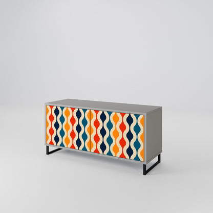 COLORFUL NOSTALGIA Kompaktní dvoudveřový TV stolek