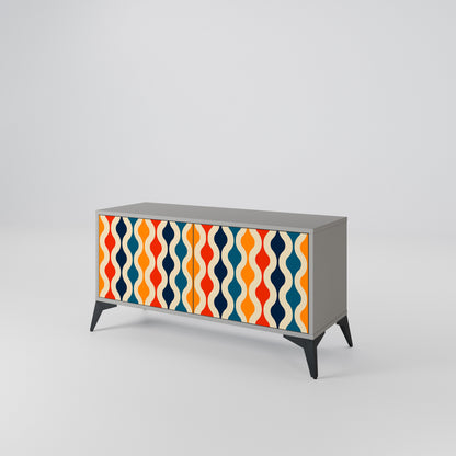 COLORFUL NOSTALGIA Kompaktní dvoudveřový TV stolek