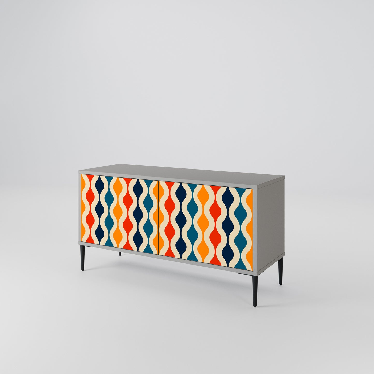 COLORFUL NOSTALGIA Kompaktní dvoudveřový TV stolek
