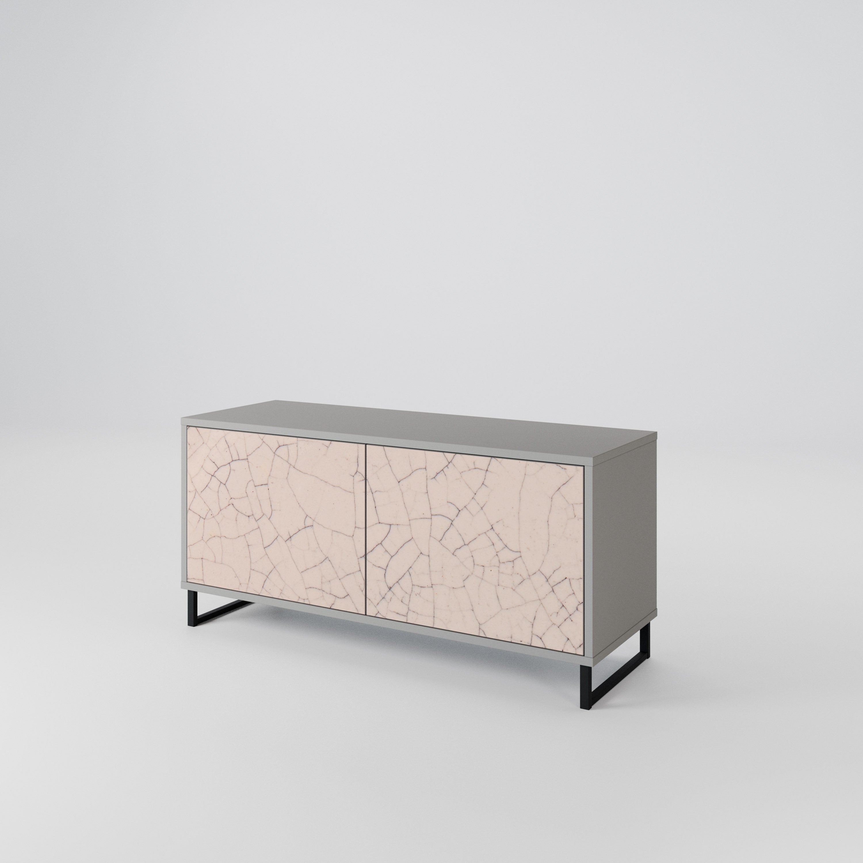 CERAMIC TEXTURE Kompaktní dvoudveřový TV stolek
