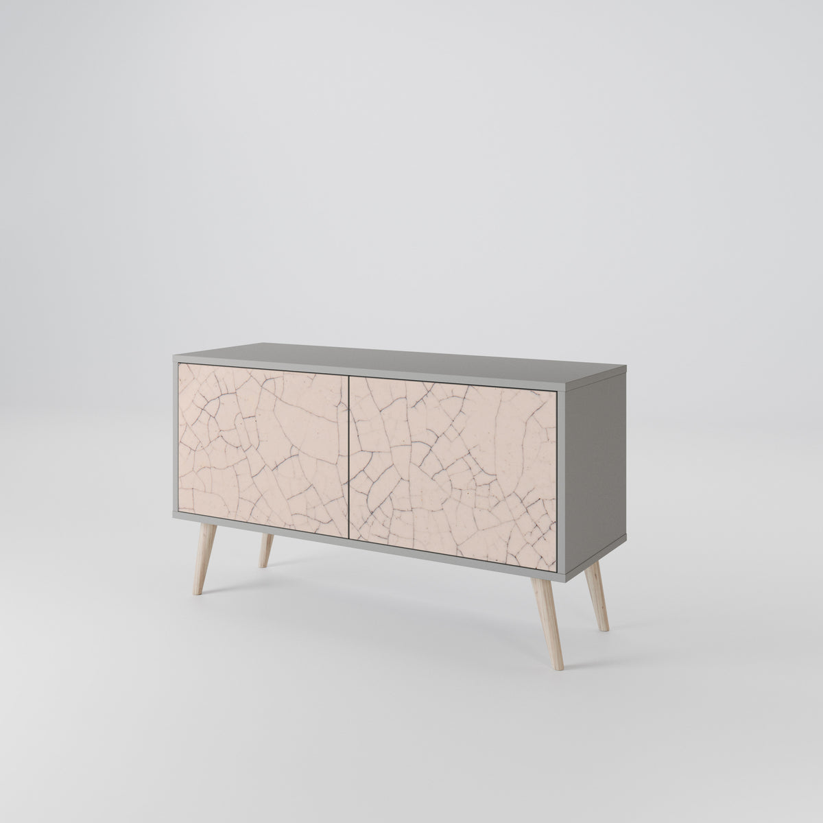 CERAMIC TEXTURE Kompaktní dvoudveřový TV stolek