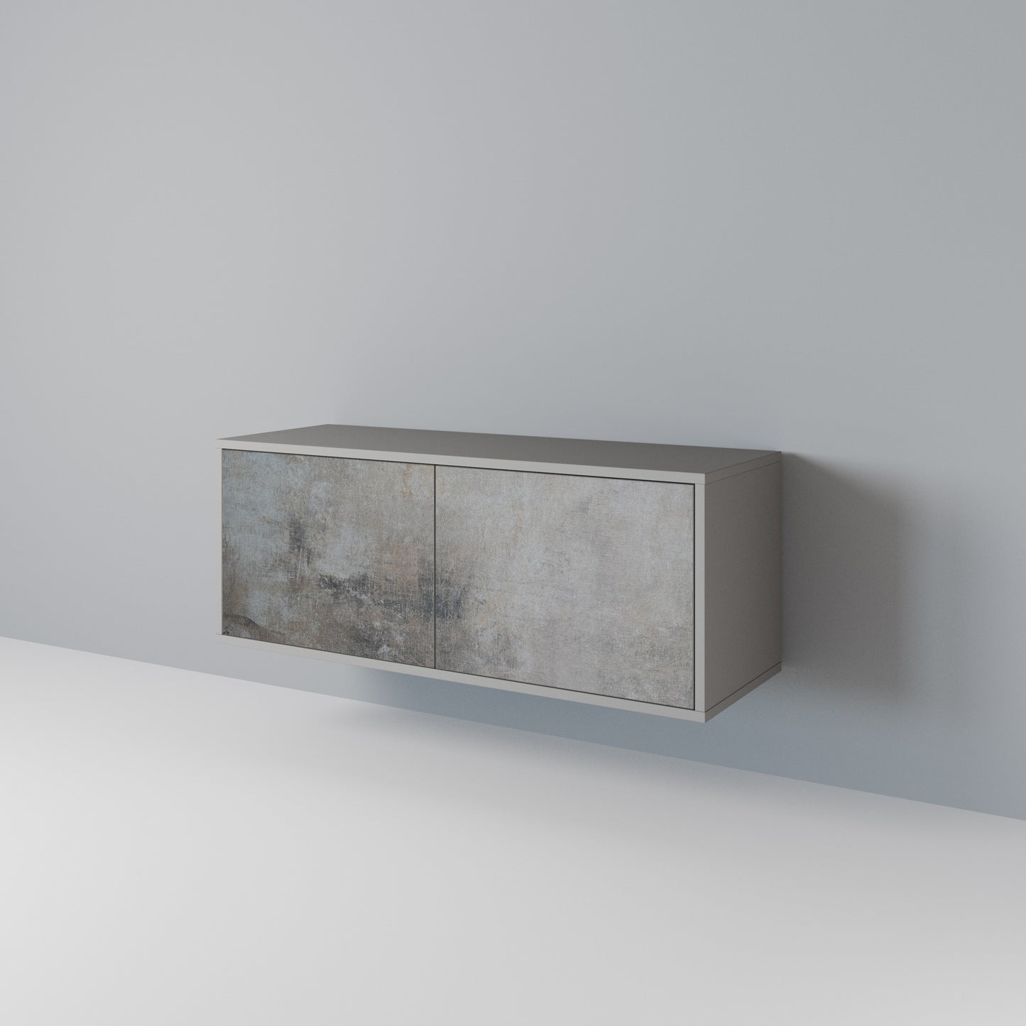 CONCRETE WALL Kompaktní dvoudveřový TV stolek