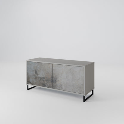 CONCRETE WALL Kompaktní dvoudveřový TV stolek