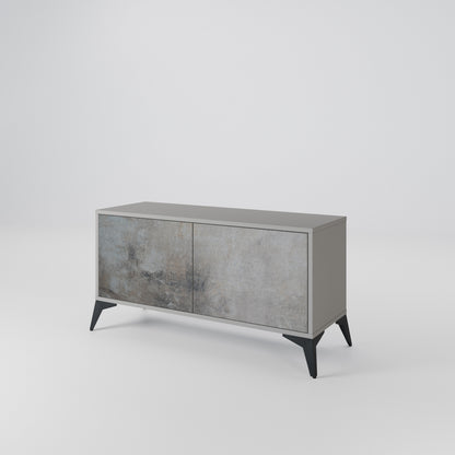 CONCRETE WALL Kompaktní dvoudveřový TV stolek