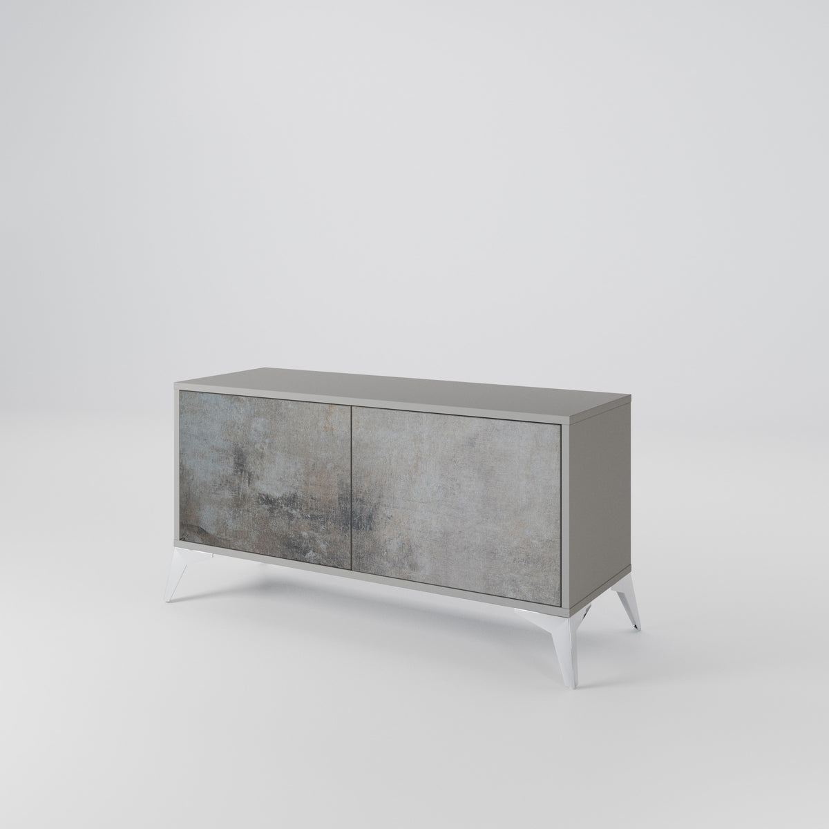 CONCRETE WALL Kompaktní dvoudveřový TV stolek