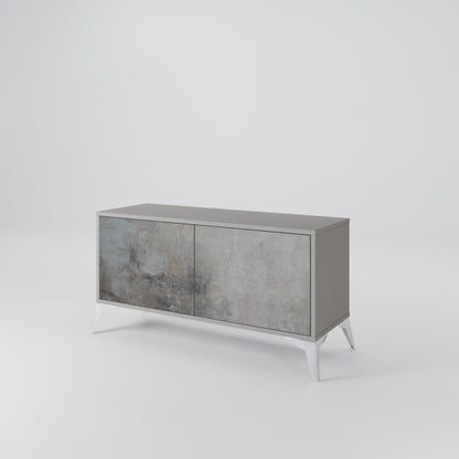 CONCRETE WALL Kompaktní dvoudveřový TV stolek