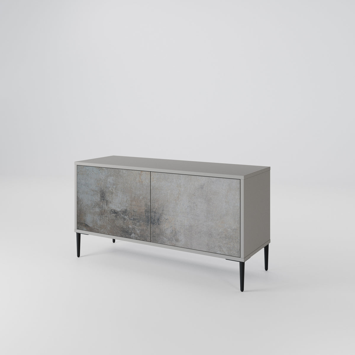 CONCRETE WALL Kompaktní dvoudveřový TV stolek