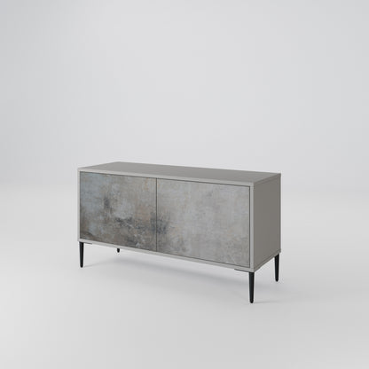 CONCRETE WALL Kompaktní dvoudveřový TV stolek