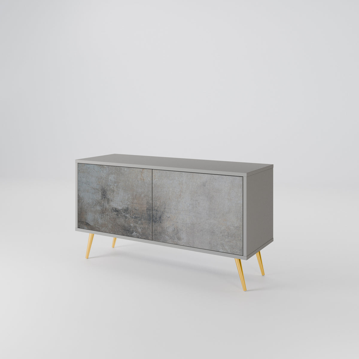 CONCRETE WALL Kompaktní dvoudveřový TV stolek