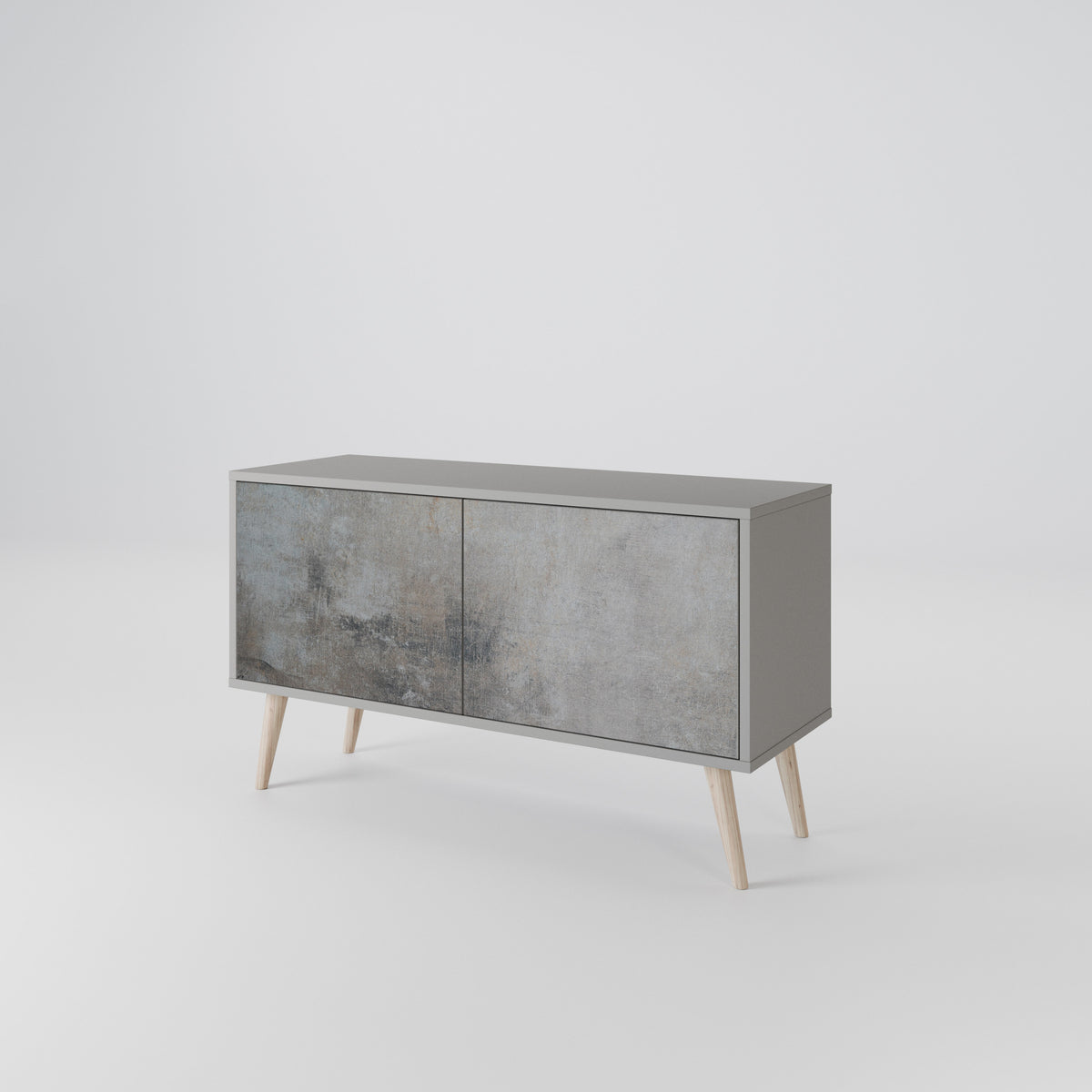 CONCRETE WALL Kompaktní dvoudveřový TV stolek