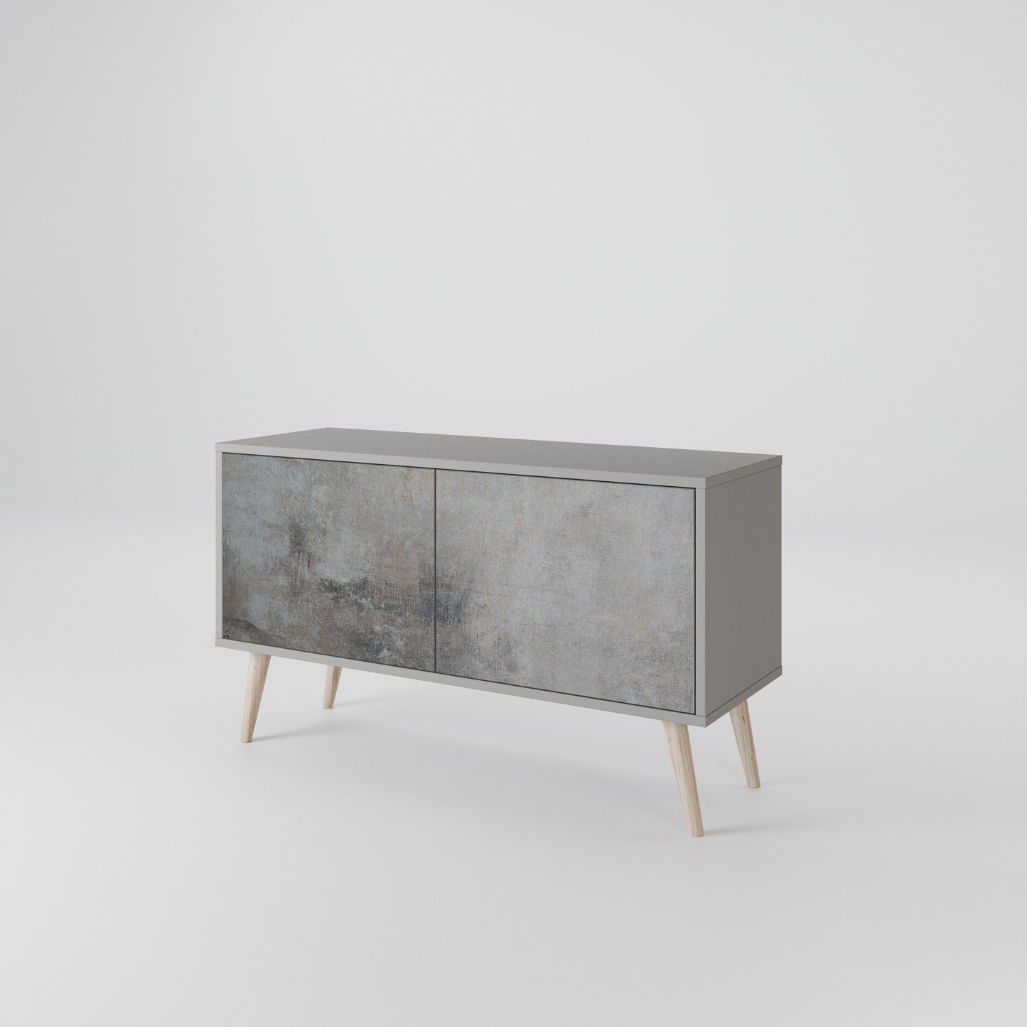 CONCRETE WALL Kompaktní dvoudveřový TV stolek