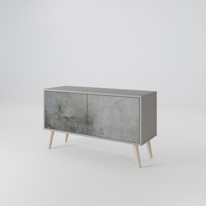 CONCRETE WALL Kompaktní dvoudveřový TV stolek