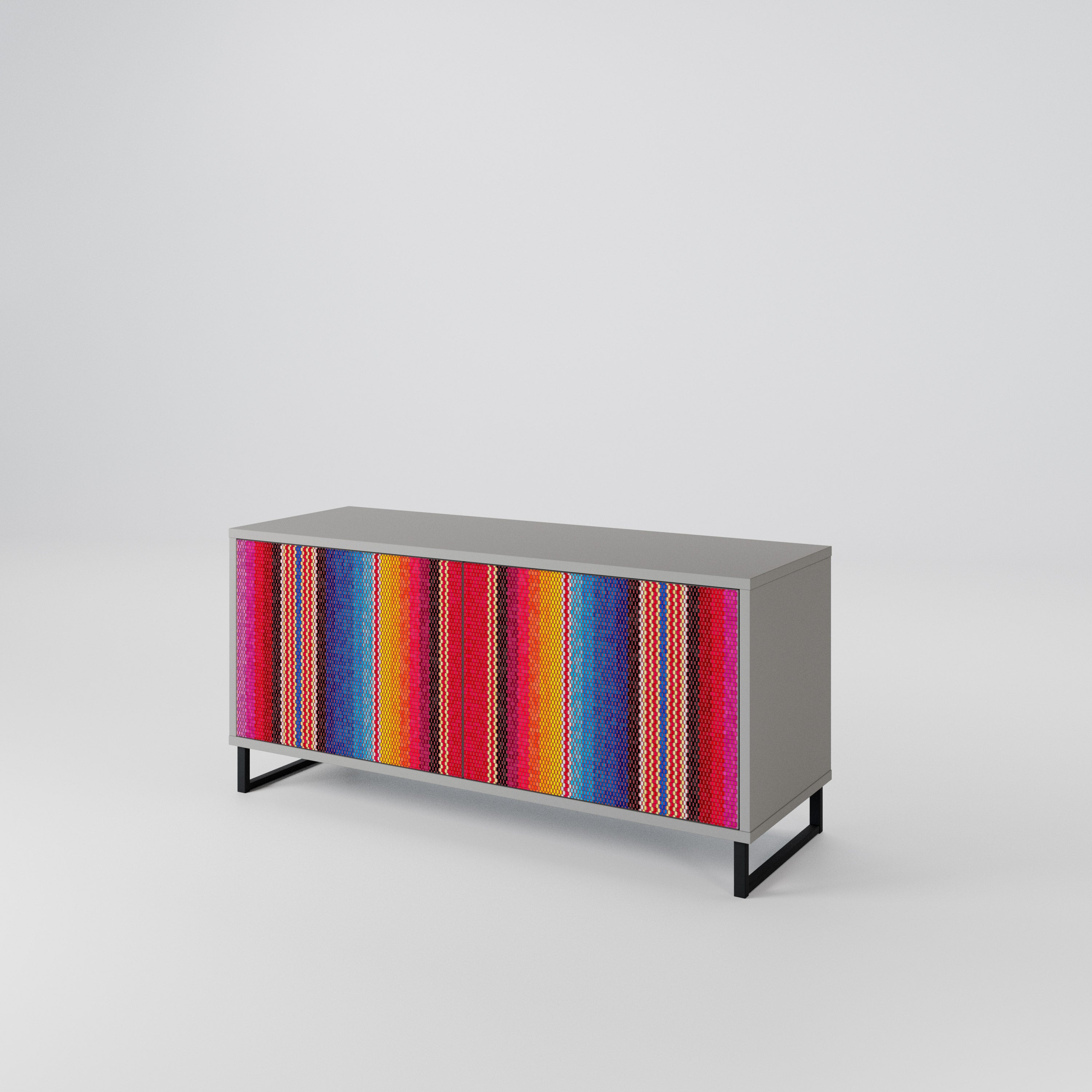 ETHNIC MEXICAN Compact 2-Door TV Cabinet