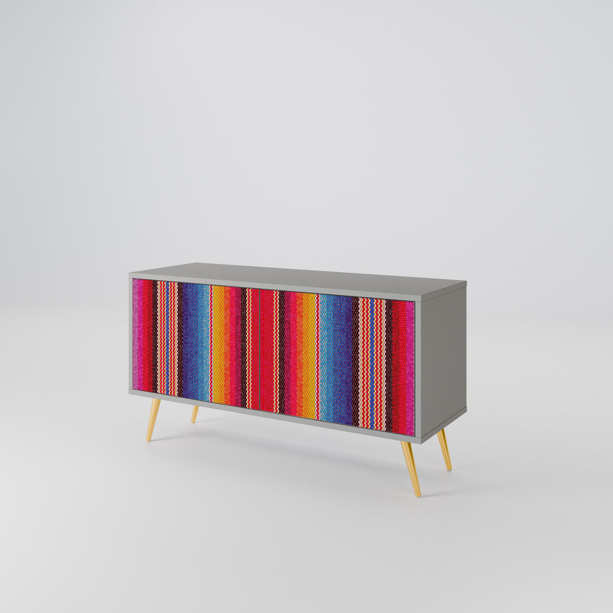 ETHNIC MEXICAN Kompaktní dvoudveřový TV stolek