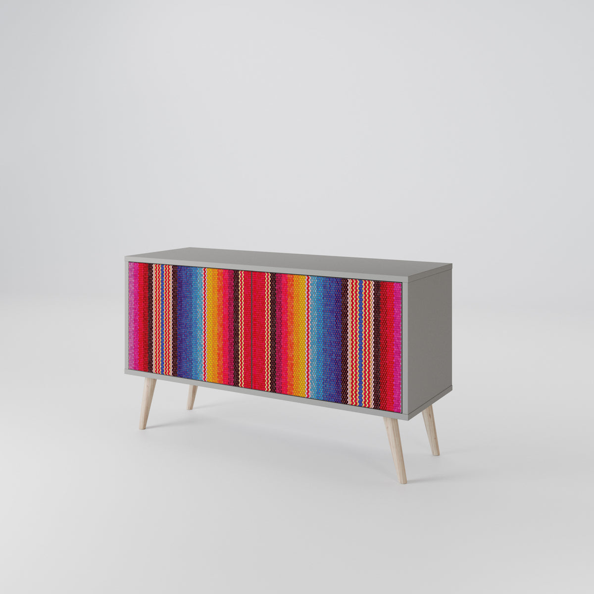 ETHNIC MEXICAN Kompaktní dvoudveřový TV stolek