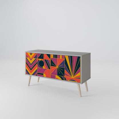 ELECTRIC PATTERNS Kompaktní dvoudveřový TV stolek
