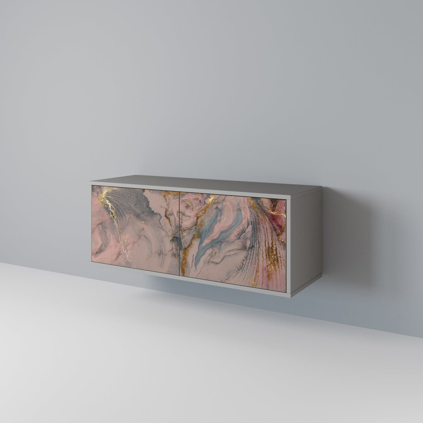 GILDED SWIRLS Kompaktní dvoudveřový TV stolek
