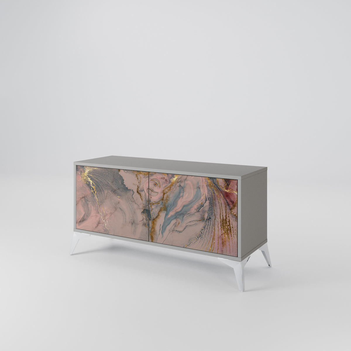 GILDED SWIRLS Kompaktní dvoudveřový TV stolek