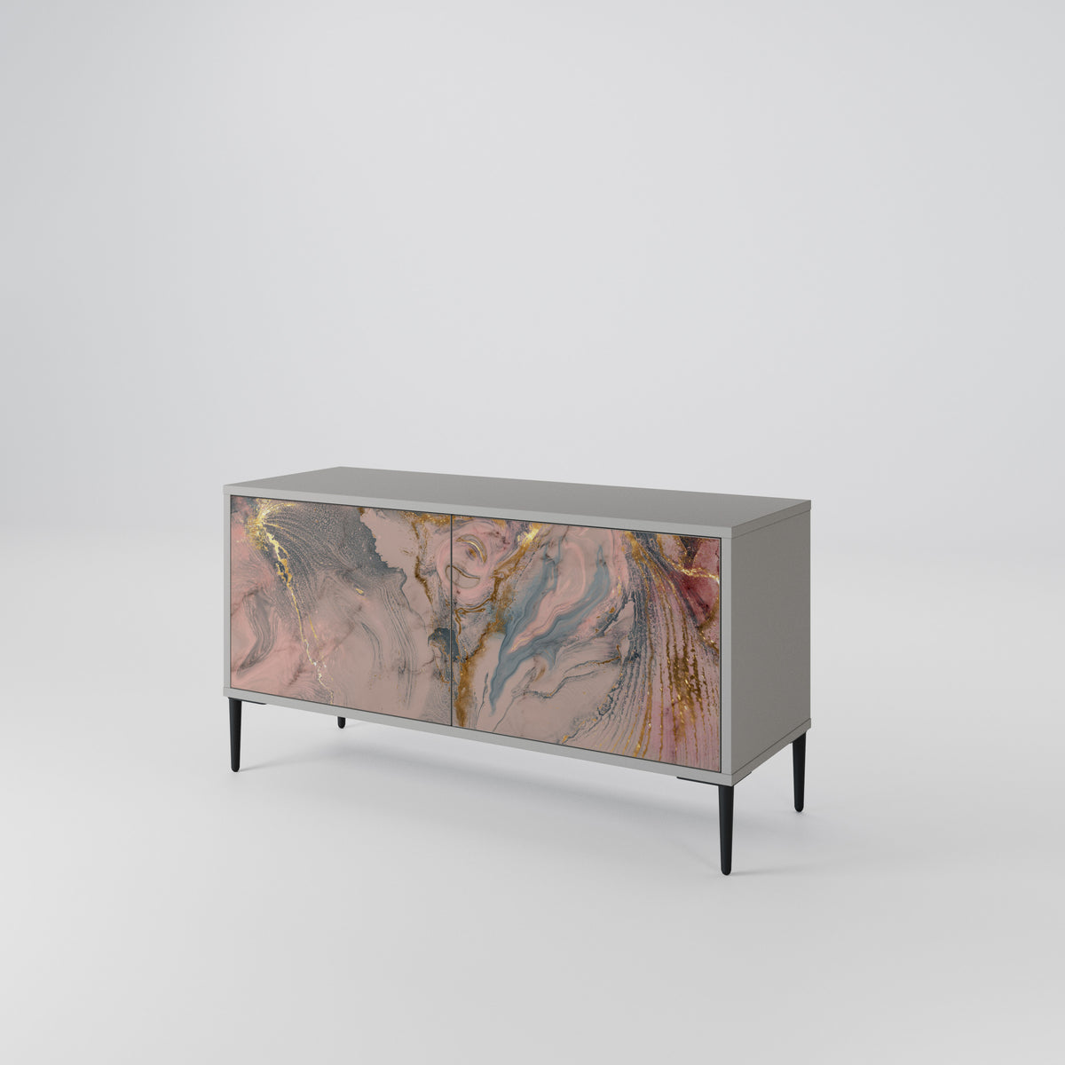 GILDED SWIRLS Kompaktní dvoudveřový TV stolek