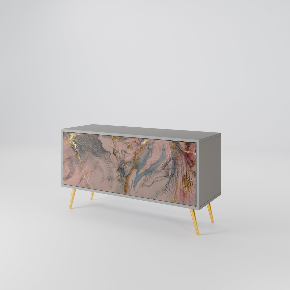 GILDED SWIRLS Kompaktní dvoudveřový TV stolek